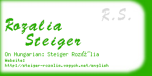 rozalia steiger business card